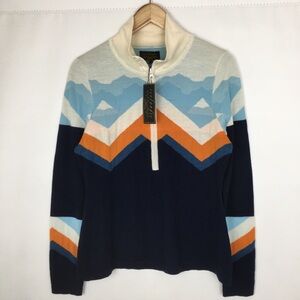 Icelandic Design Half Zip Merino Wool Sweater NEW Pullover Mountains Women’s SzM